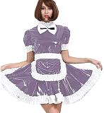 24 Color PVC French Maid Sweet Mini Dress Waitress Cosplay Uniform
