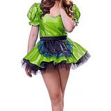 Sissy Lolita Dress Sweet Classic Lolita Fancy Apron Maid Dress Laser Puff Sleeve Retro Party Dress Crossdresser Shiny Costume