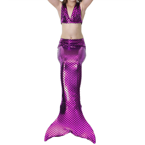Swimming Mermaid Tail Mermaid Costume Cosplay Fantasy Beach Bikini Halloween 2Pics Set 2022 Cute Mermaid costume mermaid dresses