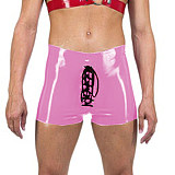 Sexy Men Shorts Glossy Vinyl PVC Leather Drawstring Skinny Short Pants Beach Sport Shorts Hip Hop Jazz Party Clubwear Casual 7XL