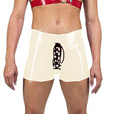 Sexy Men Shorts Glossy Vinyl PVC Leather Drawstring Skinny Short Pants Beach Sport Shorts Hip Hop Jazz Party Clubwear Casual 7XL