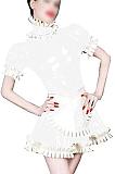 Plus Size Retro Pleated Lolita Dress Halloween Cosplay Maid Dress