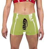 Sexy Men Shorts Glossy Vinyl PVC Leather Drawstring Skinny Short Pants Beach Sport Shorts Hip Hop Jazz Party Clubwear Casual 7XL