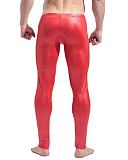 Men's Black/Red Faux Leather Tight Pants Leggings Sexy Trousers S-XL
