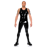 S-7XL Men PVC Broadband Catsuit