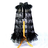 Sheer Black Lace O Dress with Velvet Shrug – The Story Of O [G828]