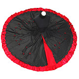 Black and Red Satin Rosette Overskirt with Corset Waist – Story Of O Series [G424]