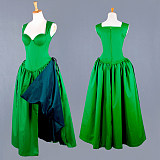 Handmade Green Cotton O Dress – The Story Of O With Bra Collection [G743]