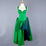 Handmade Green Cotton O Dress – The Story Of O With Bra Collection [G743]