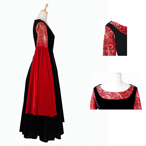 Arwen Black and Red Velvet Cosplay Gown – The Lord of the Rings [G170]