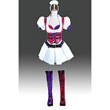 Batman: Arkham Asylum GOTY Harley Quinn Satin Cosplay Costume [G944]