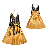 The Huntsman Winter’s War Ravenna Cosplay Costume Golden Dress by Fondcosplay [G3973]