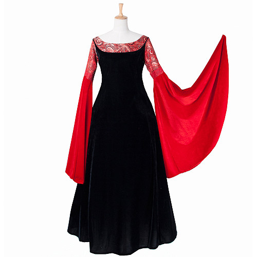 Arwen Black and Red Velvet Cosplay Gown – The Lord of the Rings [G170]