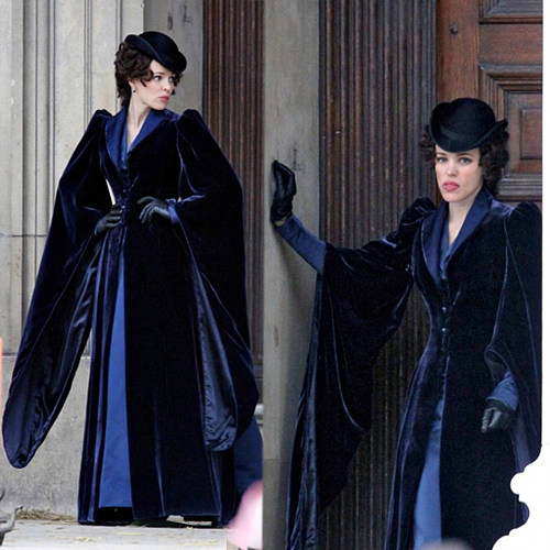 Irene Adler Sherlock Holmes Medieval Velvet Gown with Long Cape [G919]