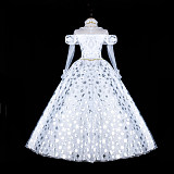 White Queen Satin Medieval Gown Cosplay Dress – Alice in Wonderland [G1474]