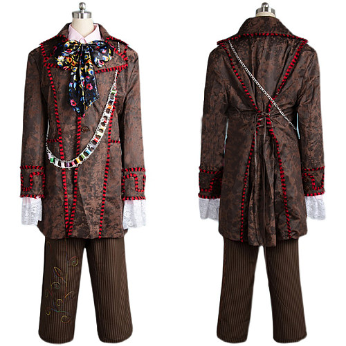 Mad Hatter Cosplay Costume Alice in Wonderland Halloween Masquerade [G1475]