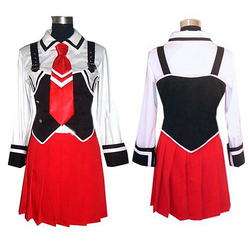 Bible Black School Uniform Cosplay Set – Red/Black Uniform Fabric [CK194]