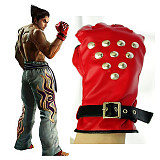 Tekken Kazuya Mishima Red Faux Leather Cosplay Gloves – Studded Fighting Style [G576]