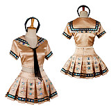 Baby Doll Cosplay Costume – Sucker Punch Satin Schoolgirl Outfit with Rhinestones [G754]