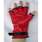 Tekken Kazuya Mishima Red Faux Leather Cosplay Gloves – Studded Fighting Style [G576]
