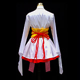 Jeanne Cosplay Costume – White, Red, and Yellow Satin Outfit from Kamikaze Kaitou Jeanne [G024]