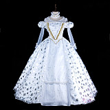 White Queen Satin Medieval Gown Cosplay Dress – Alice in Wonderland [G1474]