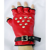 Tekken Kazuya Mishima Red Faux Leather Cosplay Gloves – Studded Fighting Style [G576]