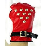 Tekken Kazuya Mishima Red Faux Leather Cosplay Gloves – Studded Fighting Style [G576]