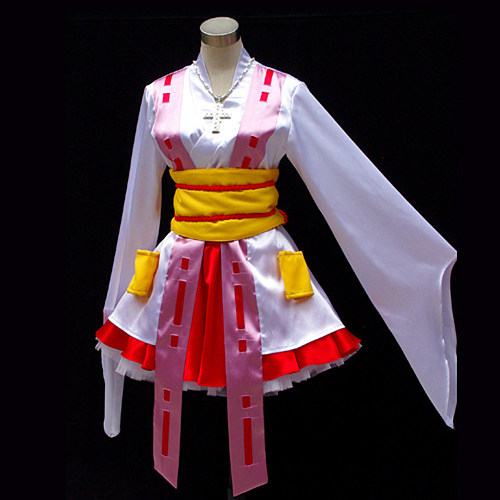 Jeanne Cosplay Costume – White, Red, and Yellow Satin Outfit from Kamikaze Kaitou Jeanne [G024]