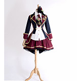 AKB48 Stage Uniform Cosplay Costume Red Plaid Idol Outfit Cotton Fabric [G674]