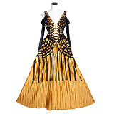 The Huntsman Winter’s War Ravenna Cosplay Costume Golden Dress by Fondcosplay [G3973]