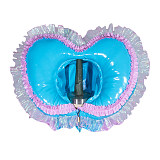 Handmade Sissy Maid Heart Hood in Satin or PVC – Custom Frilly Headpiece with Lockable Option [B002]