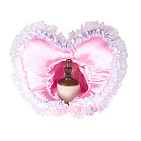 Handmade Sissy Maid Heart Hood in Satin or PVC – Custom Frilly Headpiece with Lockable Option [B002]