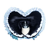 Handmade Sissy Maid Heart Hood in Satin or PVC – Custom Frilly Headpiece with Lockable Option [B002]