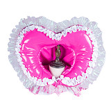 Handmade Sissy Maid Heart Hood in Satin or PVC – Custom Frilly Headpiece with Lockable Option [B002]
