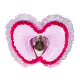 Handmade Sissy Maid Heart Hood in Satin or PVC – Custom Frilly Headpiece with Lockable Option [B002]