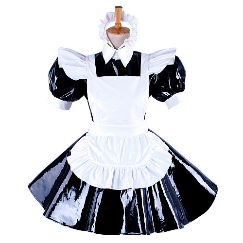 Custom Handmade Heavy PVC Sissy Maid Dress – Fetish Cosplay Uniform [G343]