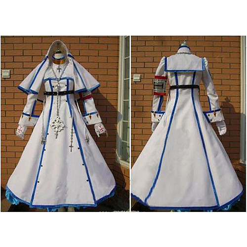 Magical Girl Lyrical Nanoha Vita White Cotton Church Cosplay Dress [CK019]