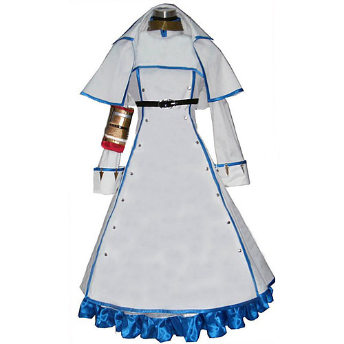 Magical Girl Lyrical Nanoha Vita White Cotton Church Cosplay Dress [CK019]