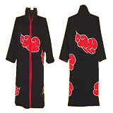 Naruto Akatsuki Cloak in Black Uniform with Red Cloud Symbols [CK157]