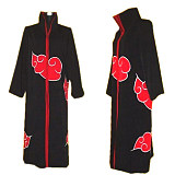 Naruto Akatsuki Cloak in Black Uniform with Red Cloud Symbols [CK157]
