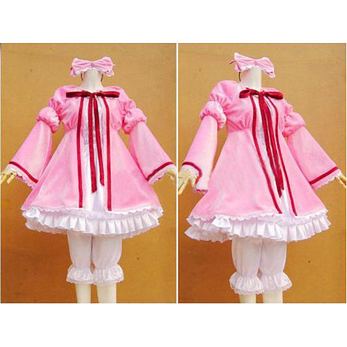 Hinaichigo Pink and White Cotton Cosplay Dress Set from Rozen Maiden [CK765]