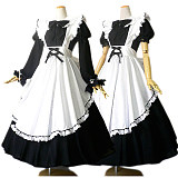 Lockable Long Cotton Sissy Maid Dress with Apron – Handmade Crossdressing Costume [CK397]
