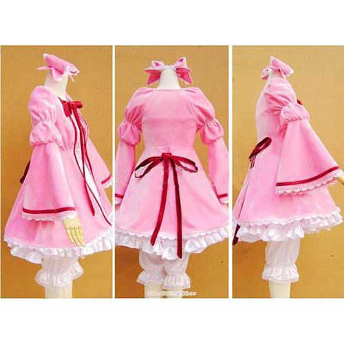 Hinaichigo Pink and White Cotton Cosplay Dress Set from Rozen Maiden [CK765]