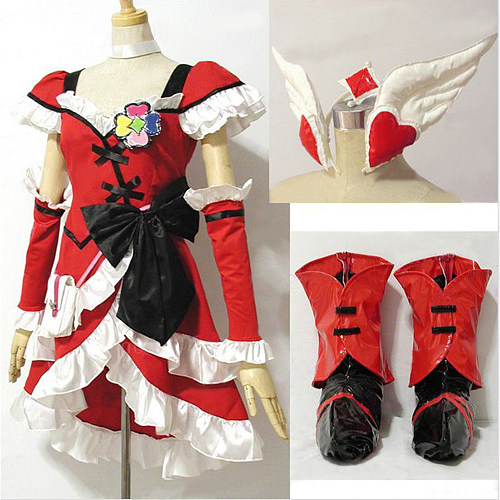 Pretty Cure Red Magical Girl Cosplay Costume in Cotton with Accessories [CK1273]