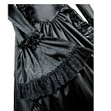 Victorian Gothic Black Satin Cosplay Dress – Ciel Phantomhive Inspired [CK1389]
