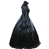 Victorian Gothic Black Satin Cosplay Dress – Ciel Phantomhive Inspired [CK1389]