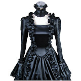Victorian Gothic Black Satin Cosplay Dress – Ciel Phantomhive Inspired [CK1389]