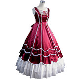 Elizabeth Midford Red Victorian Satin Cosplay Dress [CK1408]