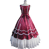Elizabeth Midford Red Victorian Satin Cosplay Dress [CK1408]